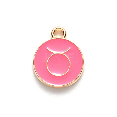 Alloy Enamel Pendants X-ENAM-S124-01B-03C-1