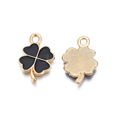 Rack Plating Alloy Enamel Pendants ENAM-N055-088-05LG-1