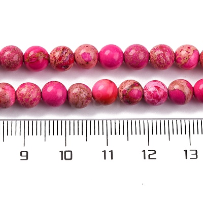 Dyed Natural Regalite/Imperial Jasper/Sea Sediment Jasper Beads Strands G-B124-C02-07-1