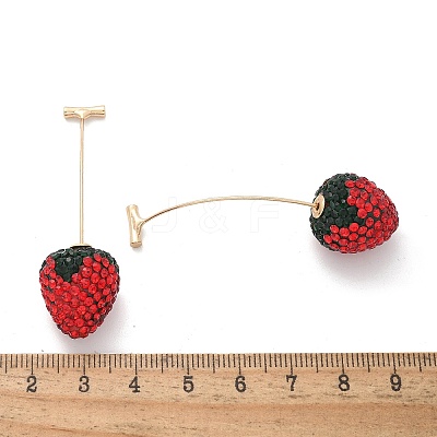 Zinc Alloy Rhinestone Stud Earrings LS-EJEW-E314-01G-1