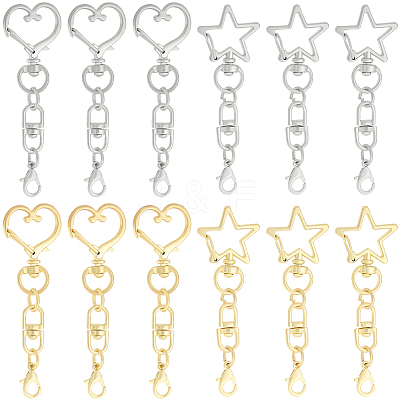 20Pcs 4 Styles Zinc Alloy Swivel Clasps FIND-SP0004-23-1