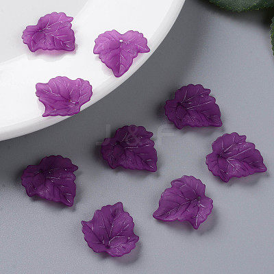 Autumn Theme Transparent Frosted Acrylic Pendants X-PAF002Y-26-1