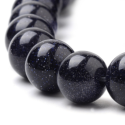 Synthetic Blue Goldstone Beads Strands G-S259-41-10mm-1