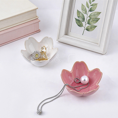 2Pcs 2 Colors Ceramic Dipping Sauce Dish AJEW-WR0003-98-1