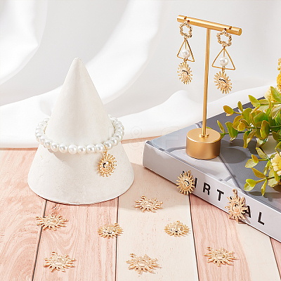 12Pcs 2 Style Brass Pendants KK-BBC0004-66-1