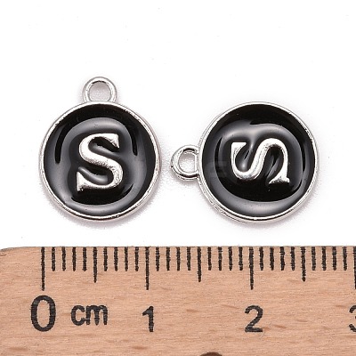 Platinum Plated Alloy Charms X-ENAM-S118-02S-P-1