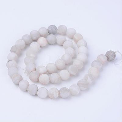 Natural Agate Beads Strands G-Q462-6mm-09-1