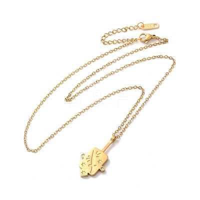 304 Stainless Steel Pandant Necklace for Men Women NJEW-O126-02G-04-1
