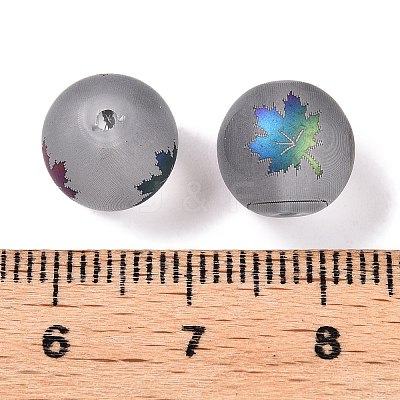 Autumn Theme Electroplate Transparent Glass Beads X-EGLA-S178-01-01E-1