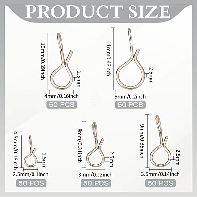 Stainless Steel Findings STAS-WH0051-004P-1