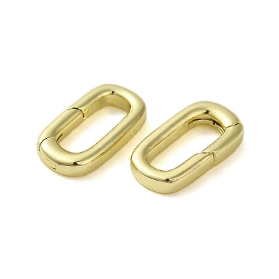 Brass Spring Gate Rings KK-B089-04G-1