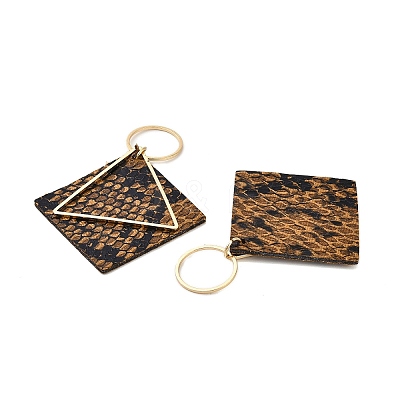 Brass with PU Leather Pendants FIND-Z048-08B-KCG-1