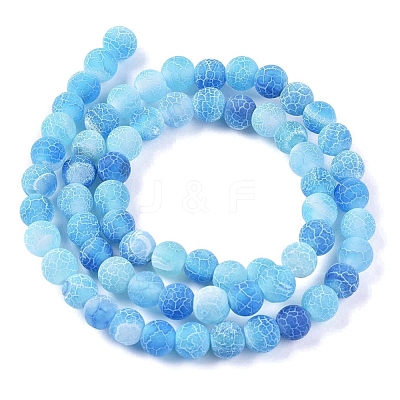 Natural Weathered Agate Beads Strands G-L534-05-6mm-1