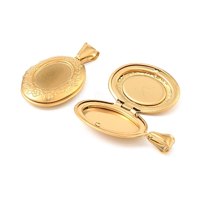 316 Stainless Steel Locket Pendants STAS-K321-07G-1