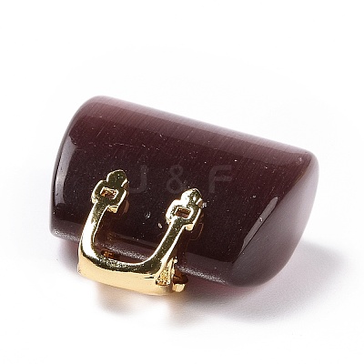 Cat Eye Pendants G-P490-01G-04-1