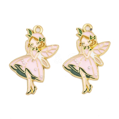 Rack Plating Alloy Enamel Pendants FIND-A040-08C-02G-1