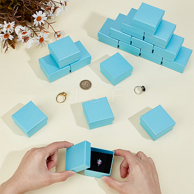 Square Cardboard Jewelry Storage Boxes CON-WH0115-35A-1