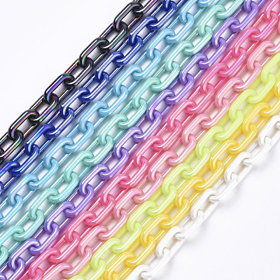 Acrylic Opaque Cable Chains X-PACR-N009-002-1
