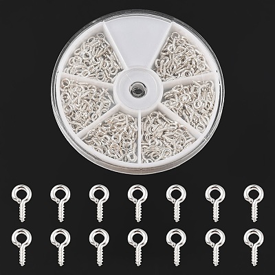 300Pcs Iron Screw Eye Pin Peg Bails IFIN-YW0001-64-1