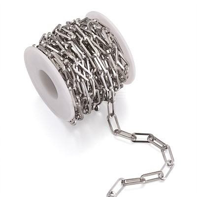 Tarnish Resistant 304 Stainless Steel Paperclip Chains STAS-R100-38-1