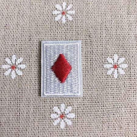 Playing Card Theme Polyester Embroidery Cloth Iron on/Sew on Patches PATC-WH0001-113C-1