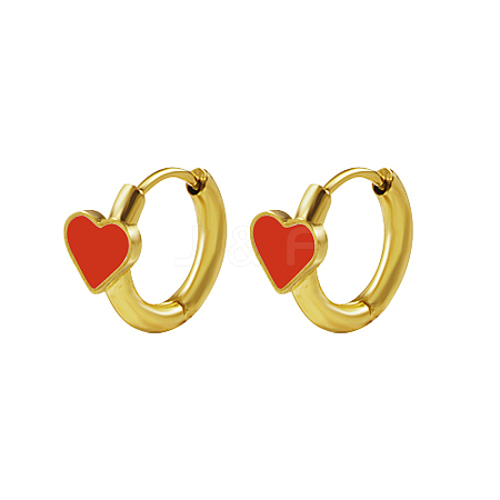 Natural Shell Heart Hoop Earrings AJEW-U002-02G-1