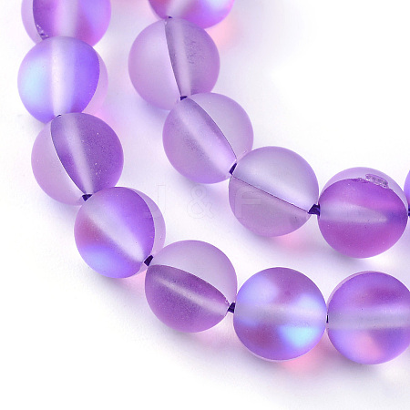 Synthetic Moonstone Beads Strands X-G-R375-8mm-A09-1