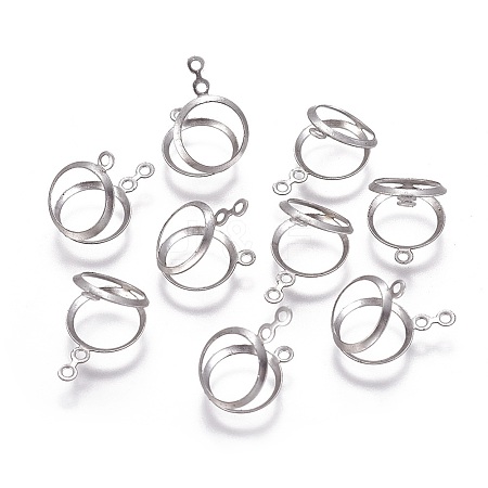 Tarnish Resistant 316 Surgical Stainless Steel Pendant Cabochon Settings STAS-I118-01P-01-1