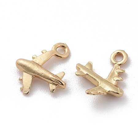 Brass Airliner Charms X-KK-S348-010-1