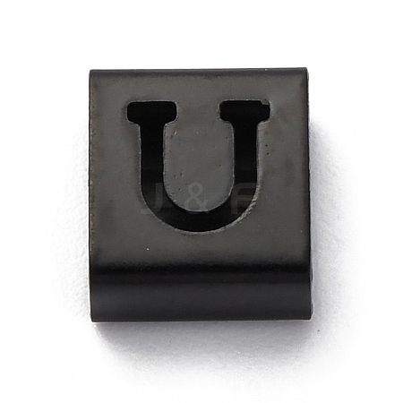 Ion Plating(IP) 304 Stainless Steel Square Slide Charms STAS-L132-09U-B-1