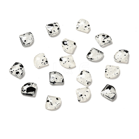 Spot Pattern Resin Cabochons LS-MRMJ-G015-07-1