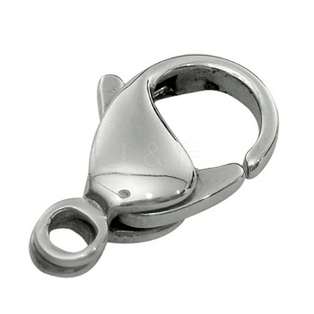 316 Stainless Steel Lobster Claw Clasps X-316-FL12A-1