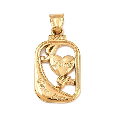 Hand Polished 304 Stainless Steel Pendants Ion Plating(IP) STAS-K316-05G-1