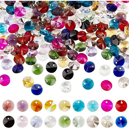  180Pcs 18 Colors Glass Charms RGLA-NB0001-05-1