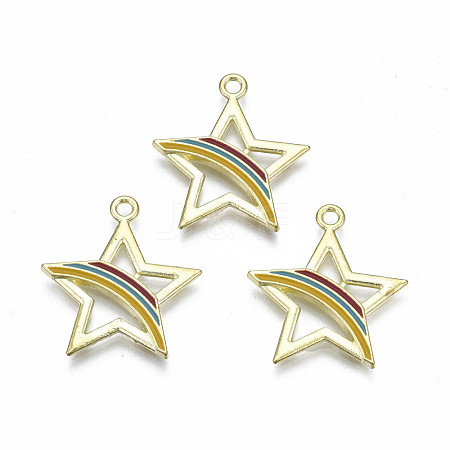 Alloy Enamel Pendants ENAM-S115-177B-1