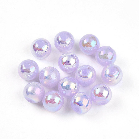 Electroplate Pearlized Glass Pearl Beads EGLA-T021-14C-06-1