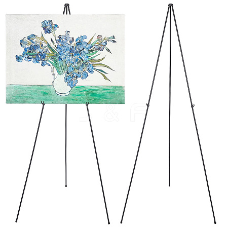 2Pcs Foldable Iron Display Easels for Photo ODIS-WH0030-349-1