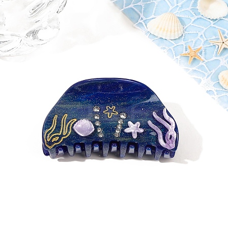 Octopus Pattern Acrylic Claw Hair Clips PW-WG255E6-30-1