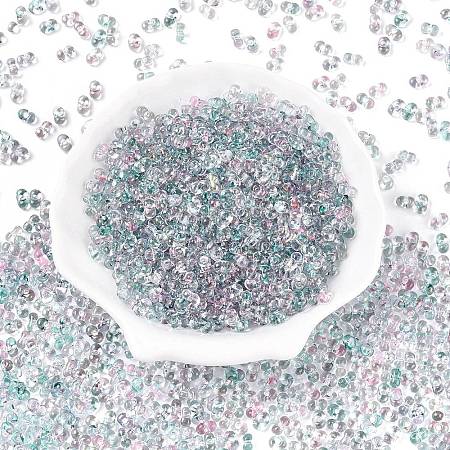 Spray Painted Glass Seed Beads SEED-T007-08G-1