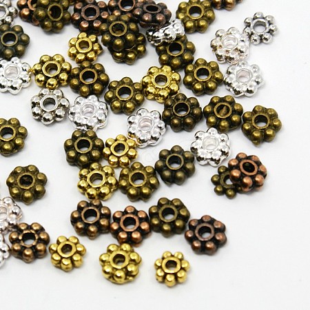 Tibetan Style Beads Alloy Daisy Spacer Beads TIBEB-A101757-M-NR-1