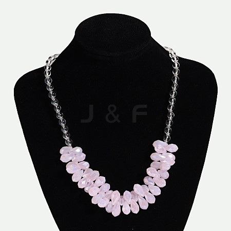 Glass Beads Nylon Thread Beaded  Necklaces X-NJEW-E039-01-1