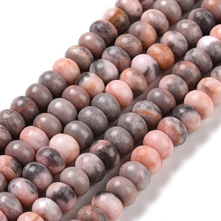 Natural Pink Zebra Jasper Beads Strands G-D481-13-1