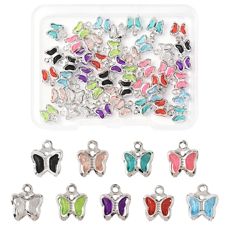 45Pcs 9 Colors Glass Charms KK-FS0001-67-1