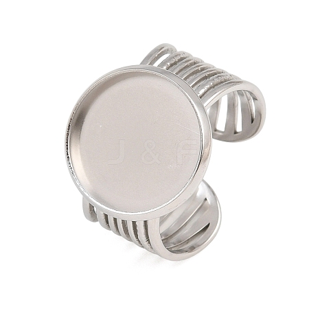 304 Stainless Steel Cuff Ring Components SA-CBA82C8-03D-P-1