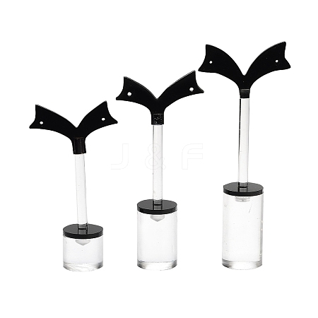 3Pcs 3 Sizes Organic Glass Bracelet Earring Riser Stands EDIS-Q044-01-1