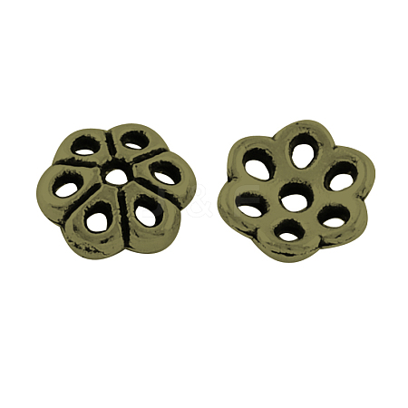 Tibetan Style Alloy Bead Caps TIBE-5224-AB-FF-1