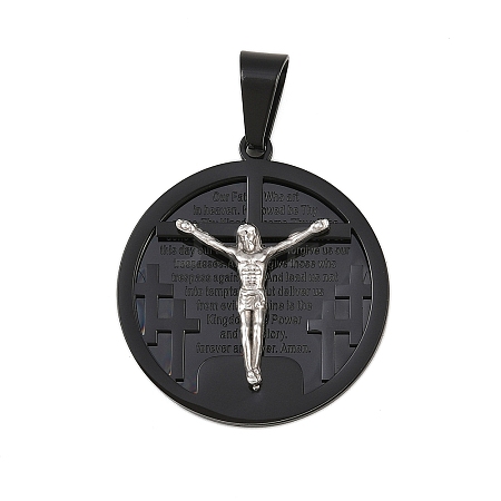 Jesus Theme 304 Stainless Steel Pendants STAS-D387-01A-EB-1