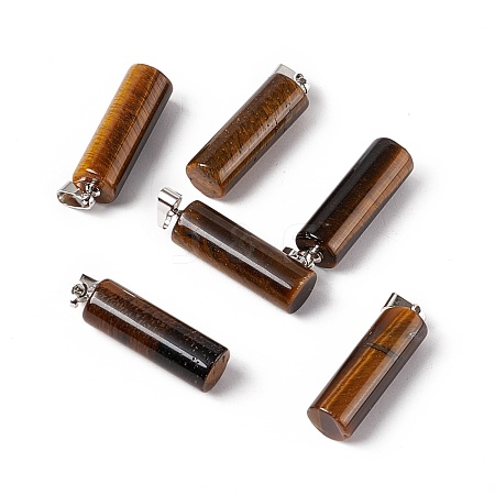 Natural Tiger Eye Pendants G-E135-02P-03-1