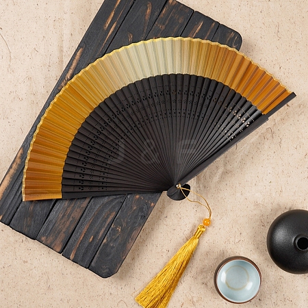 Chinese Style Folding Fan with Tassel PW-WGC4167-07-1