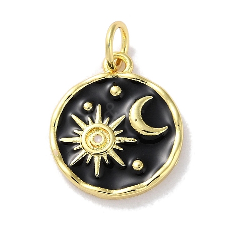 Rack Plated Brass Enamel Pendants KK-Z039-02B-1